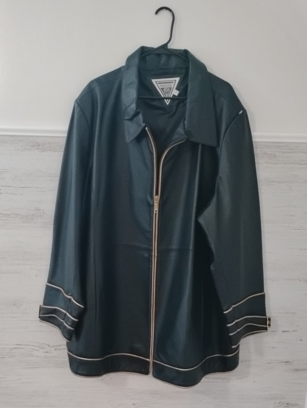 Marvin Richards Black Genuine Leather Zip-Front Leather Jacket